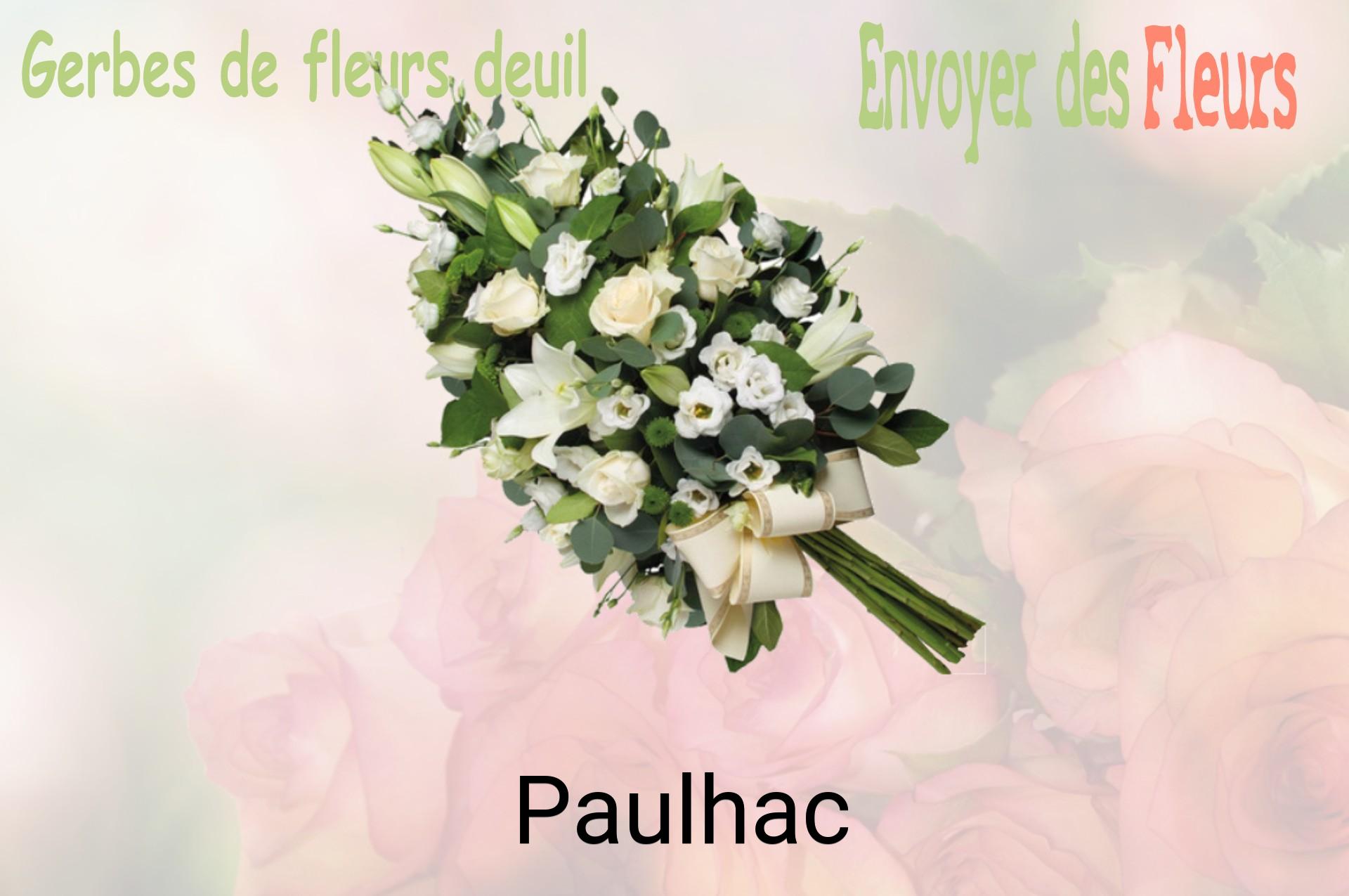 Gerbe de fleurs de deuil livrée à Paulhac